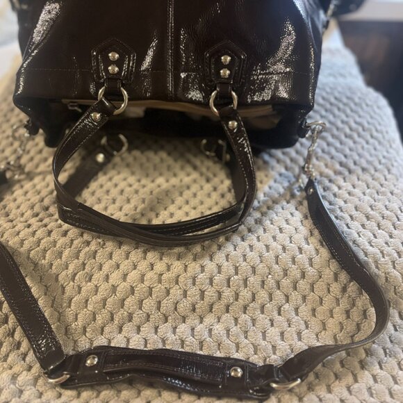Coach Madison Patent Leather Satchel F20464 – Mahogany Brown Glossy Purse - Picture 8 of 8